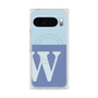 プレミアムスクエアケース with Pixelsnap［ オリジナル - initial two tone - W blue ］