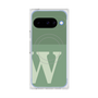 プレミアムスクエアケース with Pixelsnap［ オリジナル - initial two tone - W green ］
