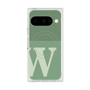 プレミアムスクエアケース with Pixelsnap［ オリジナル - initial two tone - W green ］