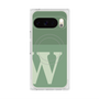 プレミアムスクエアケース with Pixelsnap［ オリジナル - initial two tone - W green ］