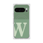 プレミアムスクエアケース with Pixelsnap［ オリジナル - initial two tone - W green ］