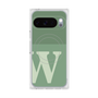 プレミアムスクエアケース with Pixelsnap［ オリジナル - initial two tone - W green ］