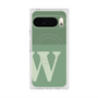 プレミアムスクエアケース with Pixelsnap［ オリジナル - initial two tone - W green ］