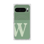 プレミアムスクエアケース with Pixelsnap［ オリジナル - initial two tone - W green ］