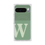 プレミアムスクエアケース with Pixelsnap［ オリジナル - initial two tone - W green ］