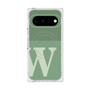 プレミアムスクエアケース with Pixelsnap［ オリジナル - initial two tone - W green ］
