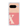 プレミアムスクエアケース with Pixelsnap［ オリジナル - initial two tone - X pink ］