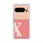 プレミアムスクエアケース with Pixelsnap［ オリジナル - initial two tone - X pink ］
