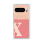 プレミアムスクエアケース with Pixelsnap［ オリジナル - initial two tone - X pink ］