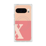 プレミアムスクエアケース with Pixelsnap［ オリジナル - initial two tone - X pink ］