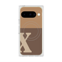 プレミアムスクエアケース with Pixelsnap［ オリジナル - initial two tone - X brown ］