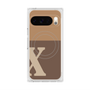プレミアムスクエアケース with Pixelsnap［ オリジナル - initial two tone - X brown ］