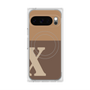 プレミアムスクエアケース with Pixelsnap［ オリジナル - initial two tone - X brown ］
