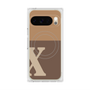 プレミアムスクエアケース with Pixelsnap［ オリジナル - initial two tone - X brown ］