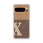 プレミアムスクエアケース with Pixelsnap［ オリジナル - initial two tone - X brown ］