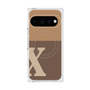 プレミアムスクエアケース with Pixelsnap［ オリジナル - initial two tone - X brown ］