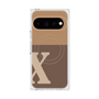 プレミアムスクエアケース with Pixelsnap［ オリジナル - initial two tone - X brown ］