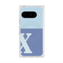 プレミアムスクエアケース with Pixelsnap［ オリジナル - initial two tone - X blue ］