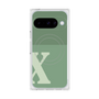 プレミアムスクエアケース with Pixelsnap［ オリジナル - initial two tone - X green ］