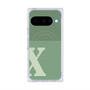 プレミアムスクエアケース with Pixelsnap［ オリジナル - initial two tone - X green ］