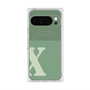 プレミアムスクエアケース with Pixelsnap［ オリジナル - initial two tone - X green ］