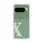 プレミアムスクエアケース with Pixelsnap［ オリジナル - initial two tone - X green ］