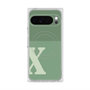 プレミアムスクエアケース with Pixelsnap［ オリジナル - initial two tone - X green ］