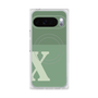 プレミアムスクエアケース with Pixelsnap［ オリジナル - initial two tone - X green ］