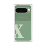 プレミアムスクエアケース with Pixelsnap［ オリジナル - initial two tone - X green ］