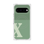 プレミアムスクエアケース with Pixelsnap［ オリジナル - initial two tone - X green ］