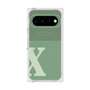 プレミアムスクエアケース with Pixelsnap［ オリジナル - initial two tone - X green ］