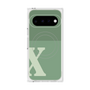 プレミアムスクエアケース with Pixelsnap［ オリジナル - initial two tone - X green ］