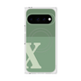プレミアムスクエアケース with Pixelsnap［ オリジナル - initial two tone - X green ］