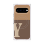 プレミアムスクエアケース with Pixelsnap［ オリジナル - initial two tone - Y brown ］