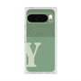 プレミアムスクエアケース with Pixelsnap［ オリジナル - initial two tone - Y green ］
