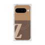 プレミアムスクエアケース with Pixelsnap［ オリジナル - initial two tone - Z brown ］