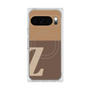プレミアムスクエアケース with Pixelsnap［ オリジナル - initial two tone - Z brown ］