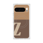 プレミアムスクエアケース with Pixelsnap［ オリジナル - initial two tone - Z brown ］