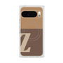 プレミアムスクエアケース with Pixelsnap［ オリジナル - initial two tone - Z brown ］
