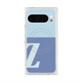 プレミアムスクエアケース with Pixelsnap［ オリジナル - initial two tone - Z blue ］