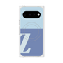 プレミアムスクエアケース with Pixelsnap［ オリジナル - initial two tone - Z blue ］