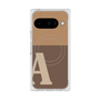 プレミアムスクエアケース with Pixelsnap［ オリジナル - initial two tone - A brown ］