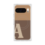 プレミアムスクエアケース with Pixelsnap［ オリジナル - initial two tone - A brown ］