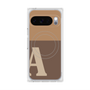 プレミアムスクエアケース with Pixelsnap［ オリジナル - initial two tone - A brown ］