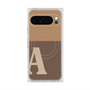 プレミアムスクエアケース with Pixelsnap［ オリジナル - initial two tone - A brown ］