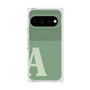 プレミアムスクエアケース with Pixelsnap［ オリジナル - initial two tone - A green ］