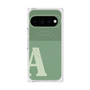 プレミアムスクエアケース with Pixelsnap［ オリジナル - initial two tone - A green ］