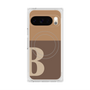 プレミアムスクエアケース with Pixelsnap［ オリジナル - initial two tone - B brown ］