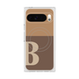 プレミアムスクエアケース with Pixelsnap［ オリジナル - initial two tone - B brown ］