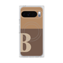 プレミアムスクエアケース with Pixelsnap［ オリジナル - initial two tone - B brown ］